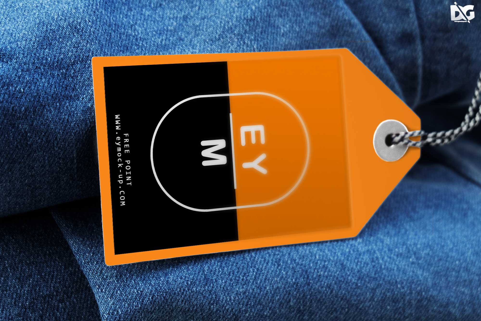 Jeans Tag Design Mockup