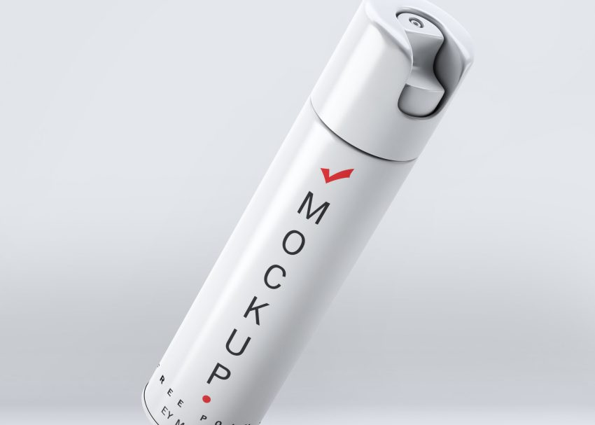 Free PSD Mockups 4 Spray Bottle Label Mockup