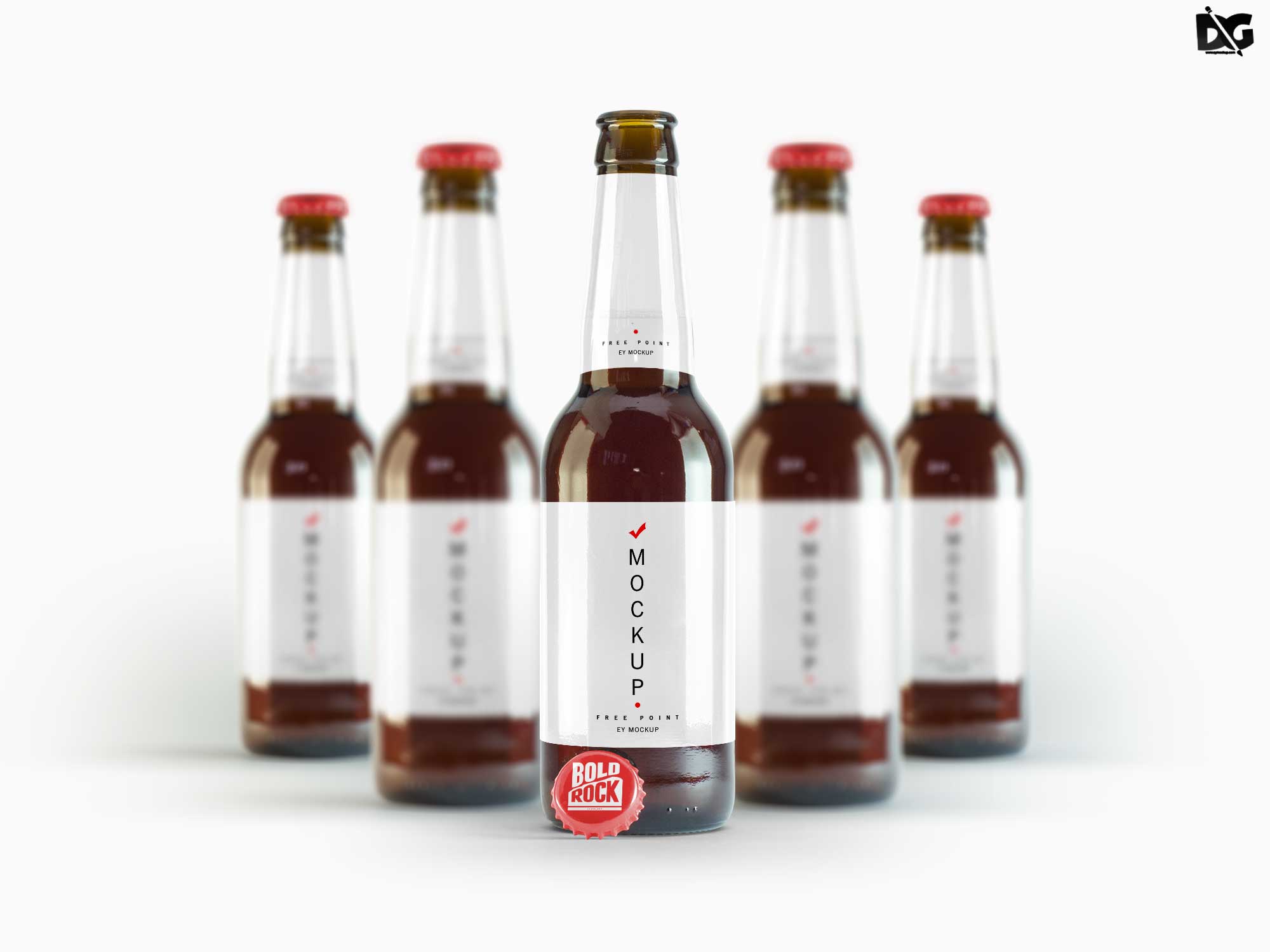 Free Beer Juice Bottle Mockup Download 12 Bottle Label Mockup