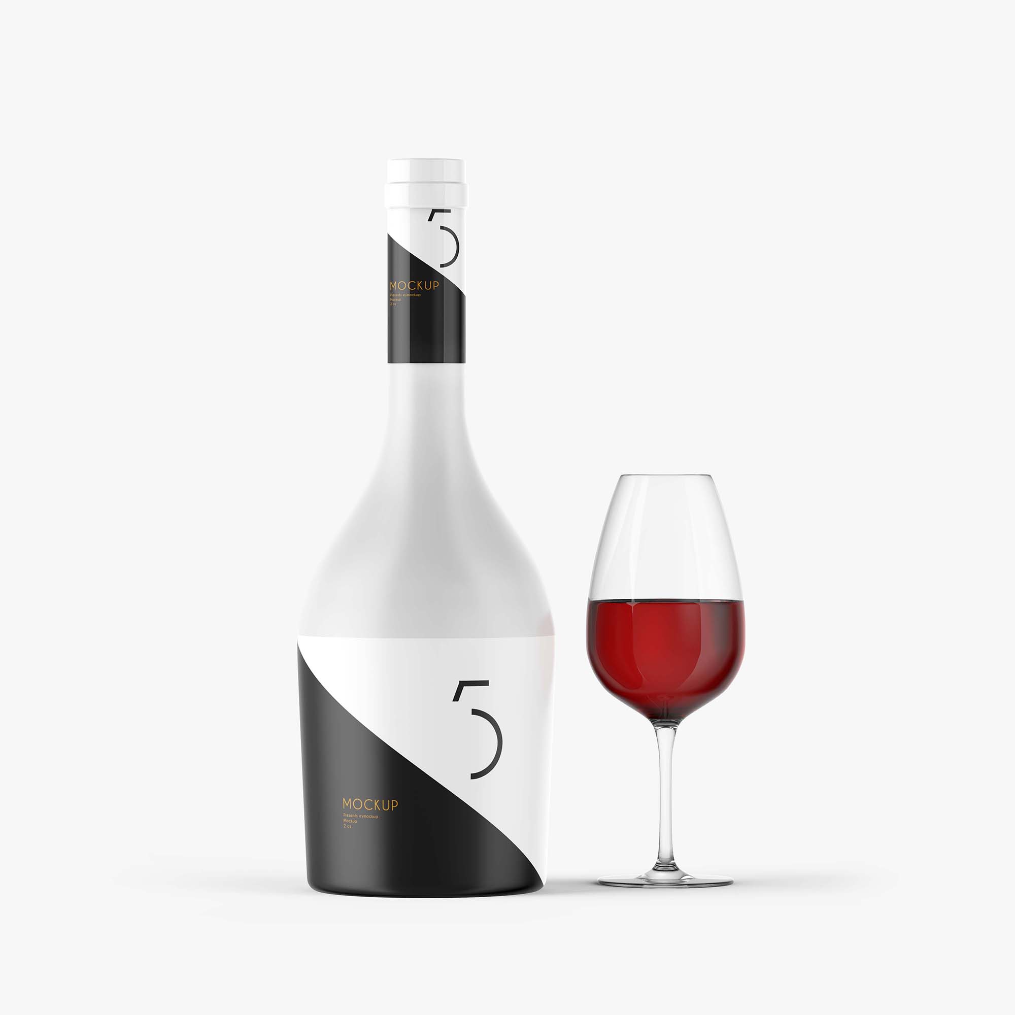 Elegant Wine Bottle Mock-up Download 17 Wine Bottle Mock-up