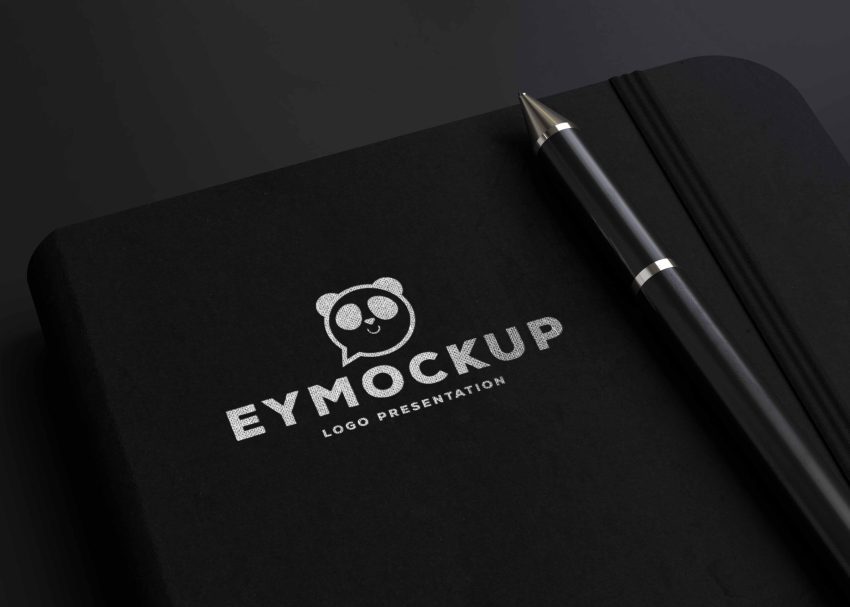 Free PSD Mockups 4 Notebook PenLogo Mcokup