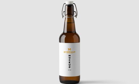 Rum Bottle Label Mockup