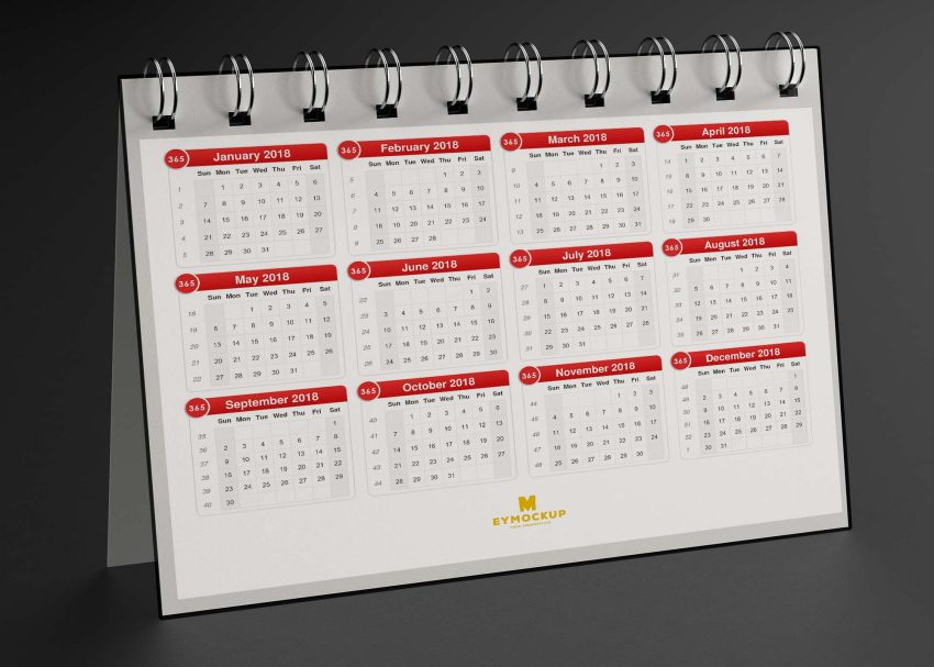 Free PSD Mockups 1 Calendar Design Mockup