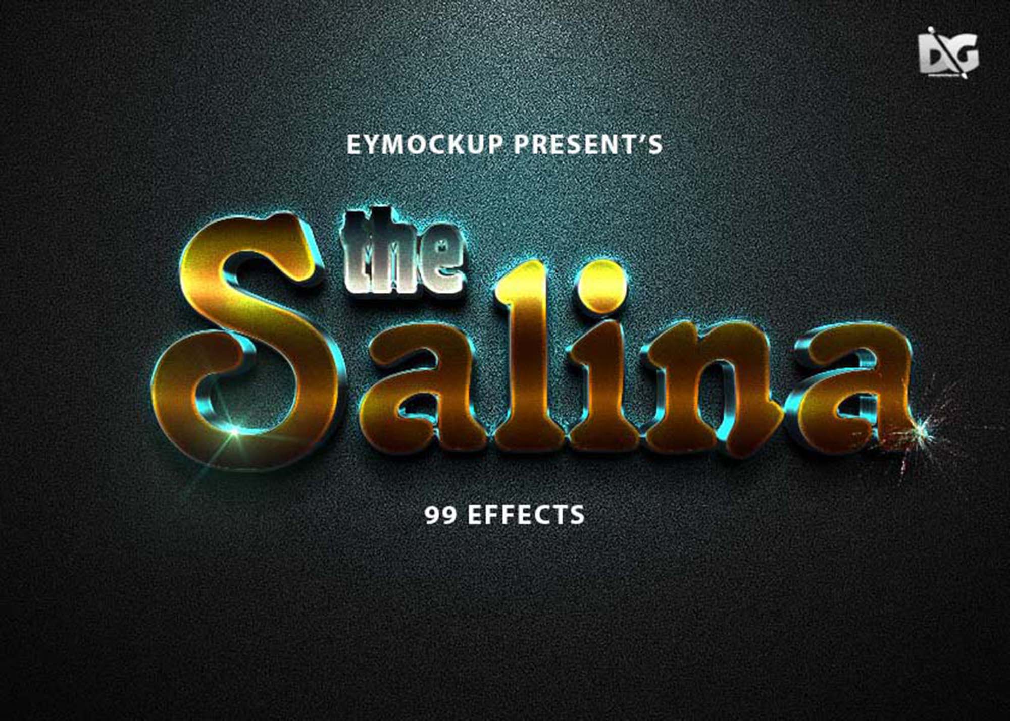Free 3D Salina Text Effect Mockup 9 Free 3D Salina Text Effect PSD