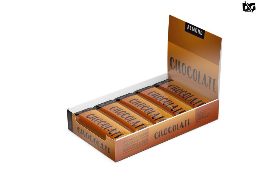 Chocolate Bars Box Mockup