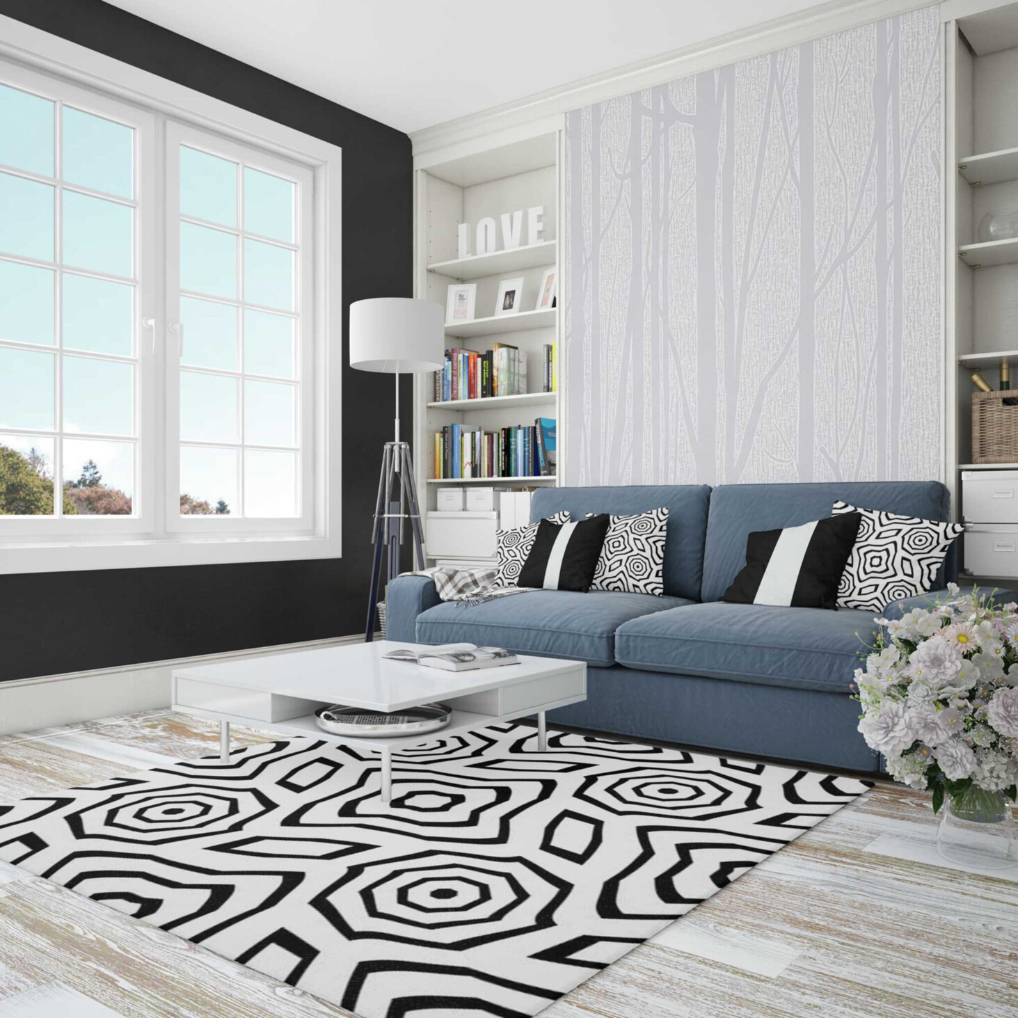 Free PSD Wall Artwork Design Mockup