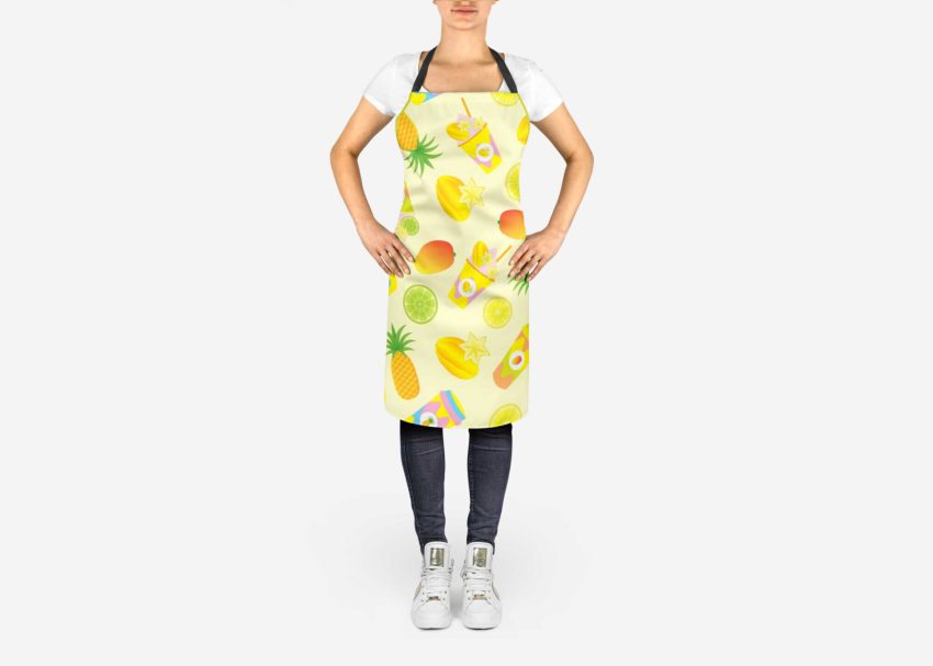 Free PSD Mockups 6 Free PSD Women Apron Design Mockup