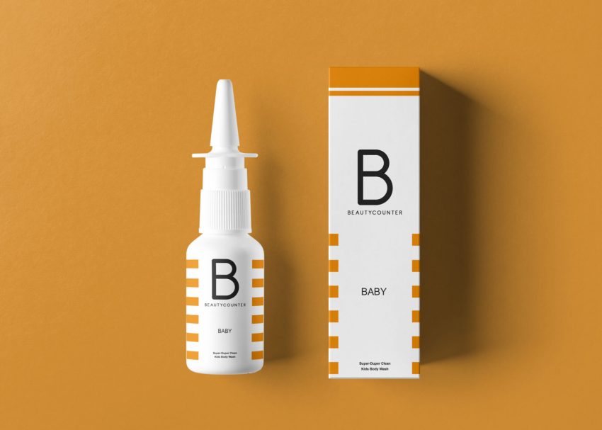 Free PSD Mockups 1 Droplet Packaging Mockup