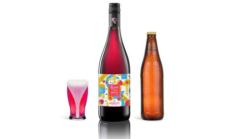 Red Wine Bottle Label Mockup