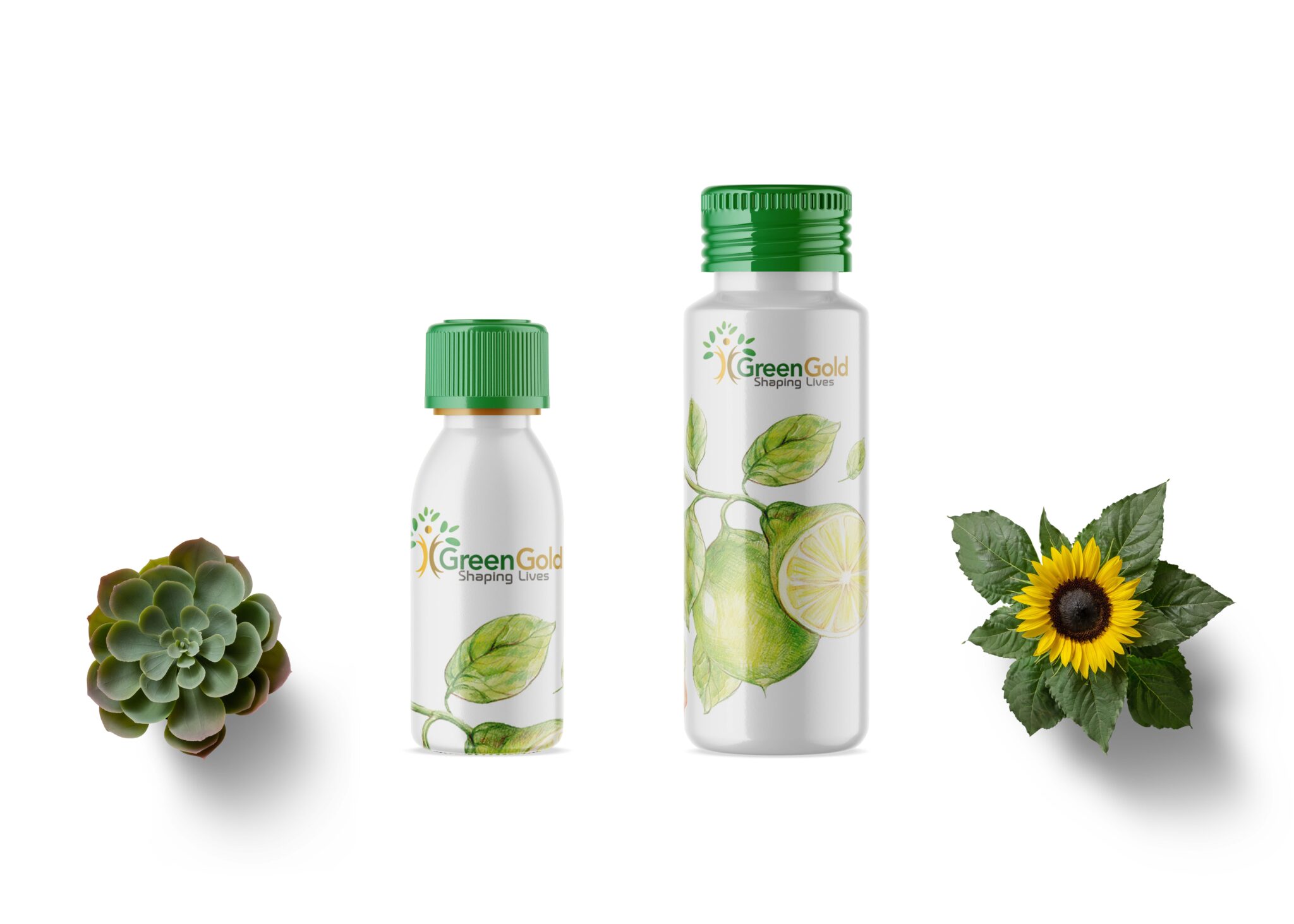 Creative PSD Two Bottle Label Mockup