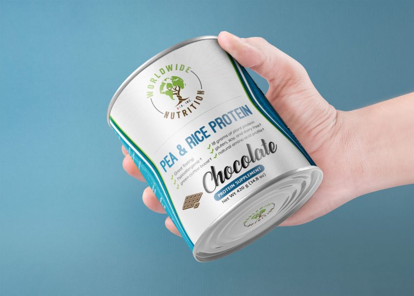 Free PSD Mockups 1 Melt Chocolate Can Label Mockup