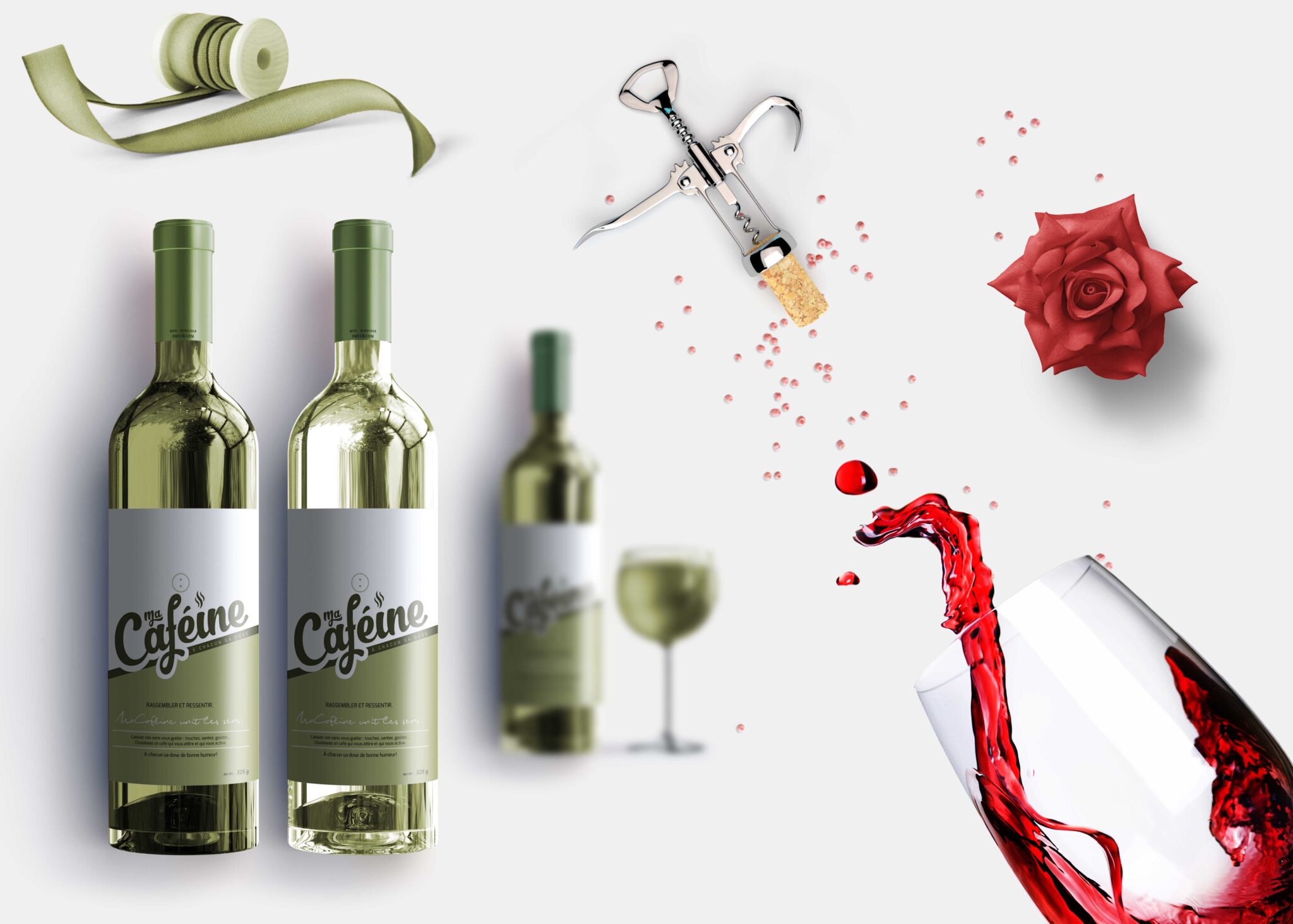 Free Prime Grape Wine Bottle PSD Mockup