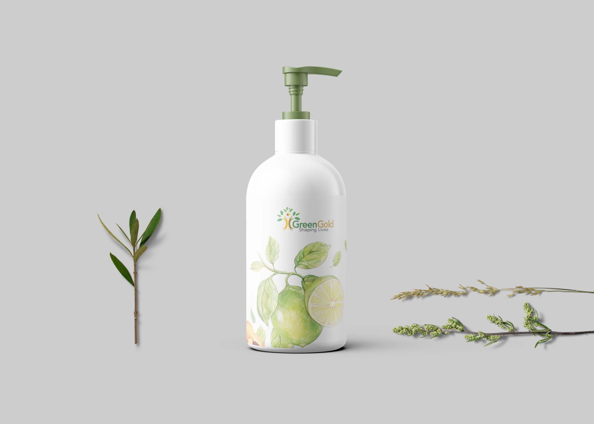 Natural Hand Wash Label Mockup 2 Hand Wash Dispenser Bottle Label Mockup