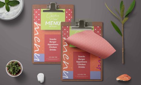 New Chicken 6-Page Menu Card Template