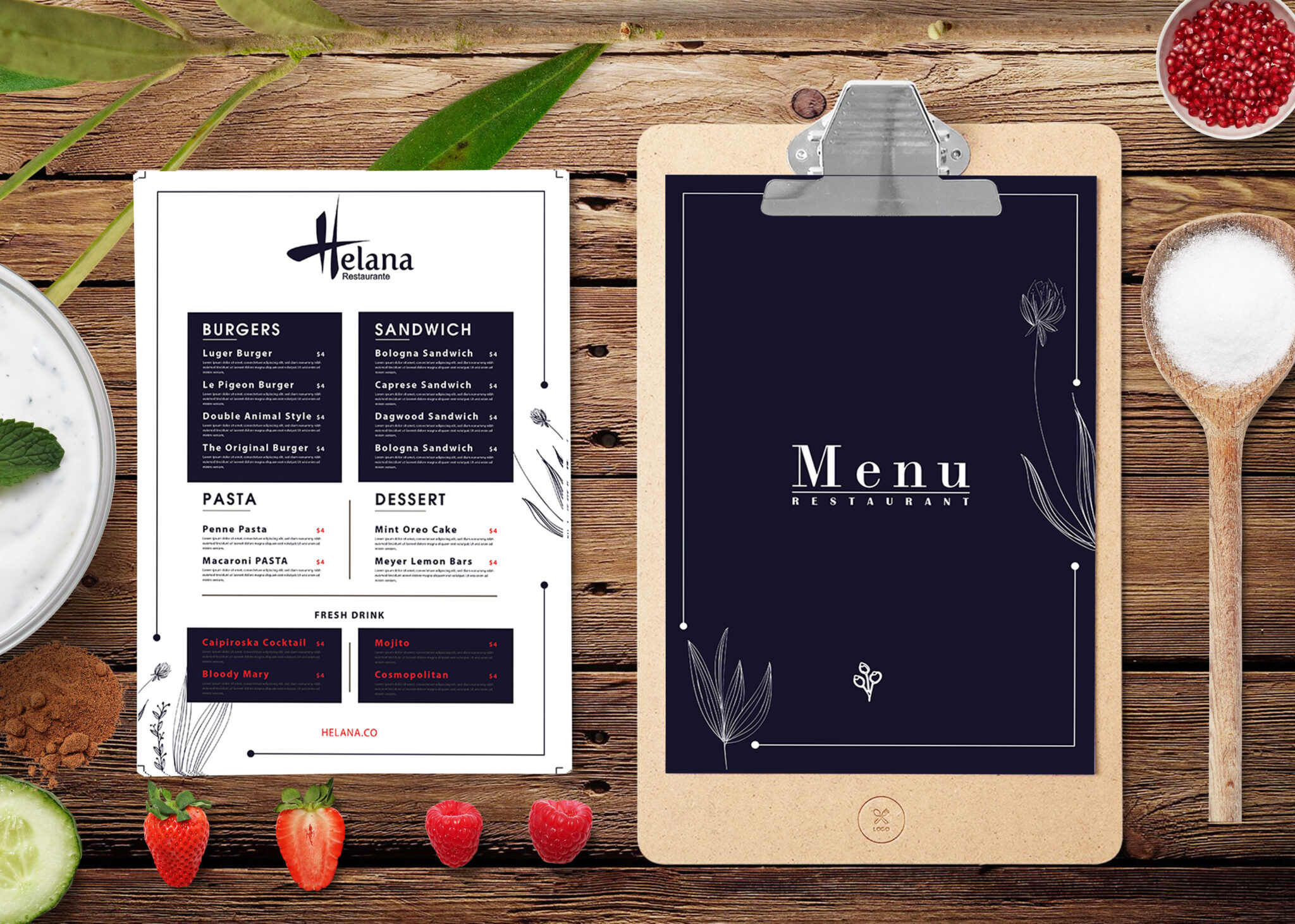 Premium Food Menu Template