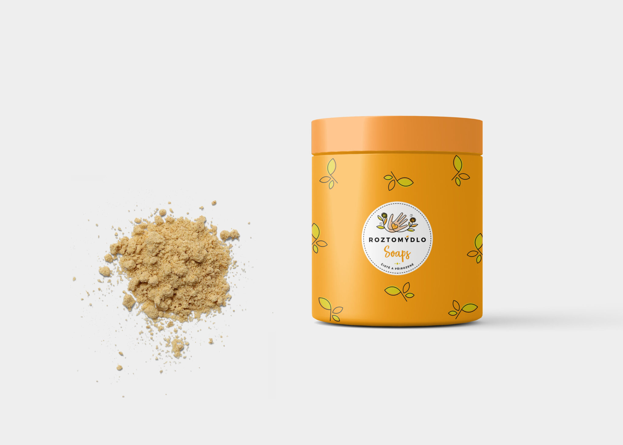 Small Supplement Protein Jar Label Mockup