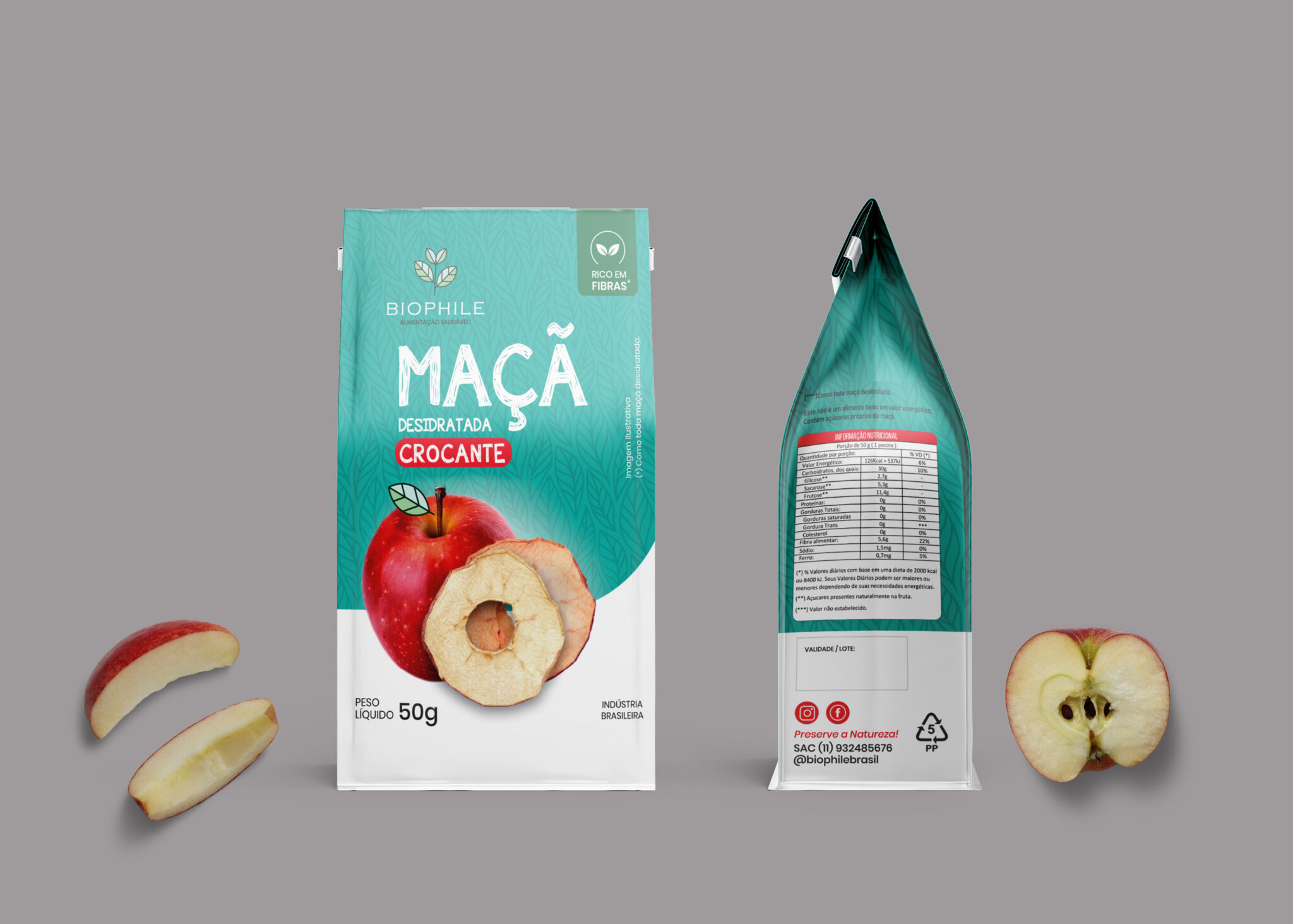 Apple Powder Pouch Label Mockup Design 9 Food Pouch Label Mockup
