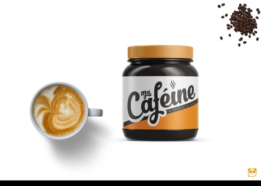 Black Coffee Small Kitchen Bottle Label Mockup