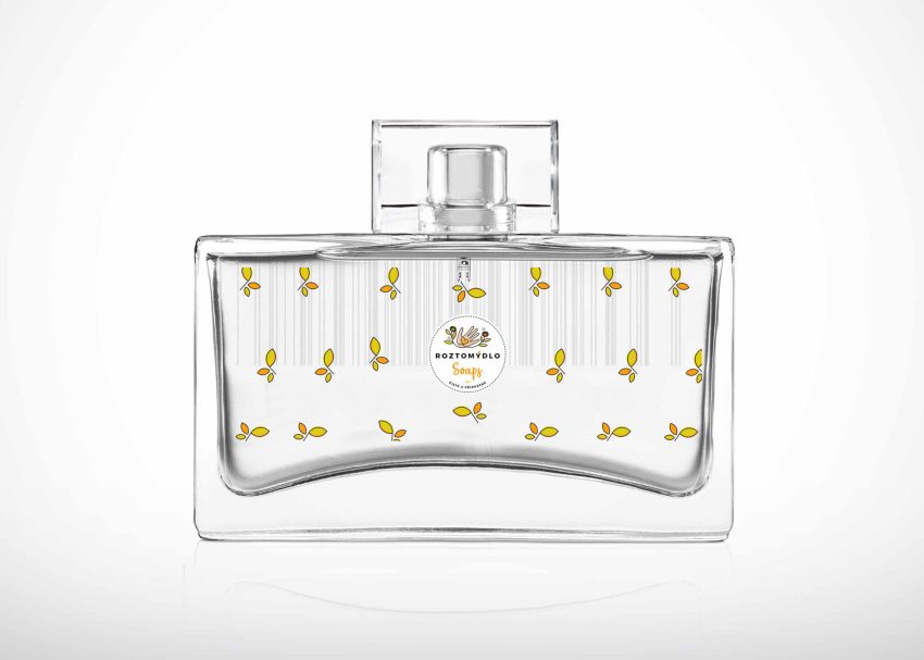 Free PSD Mockups 1 Floral Perfume Bottle Mockup