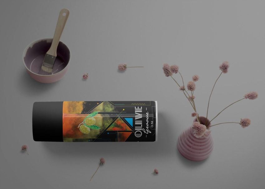 Spray Can Bottle Mockup