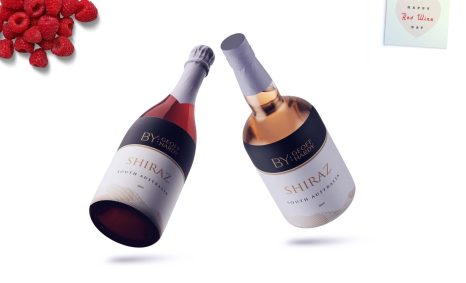 New Red Wine Bottle Label Mockup