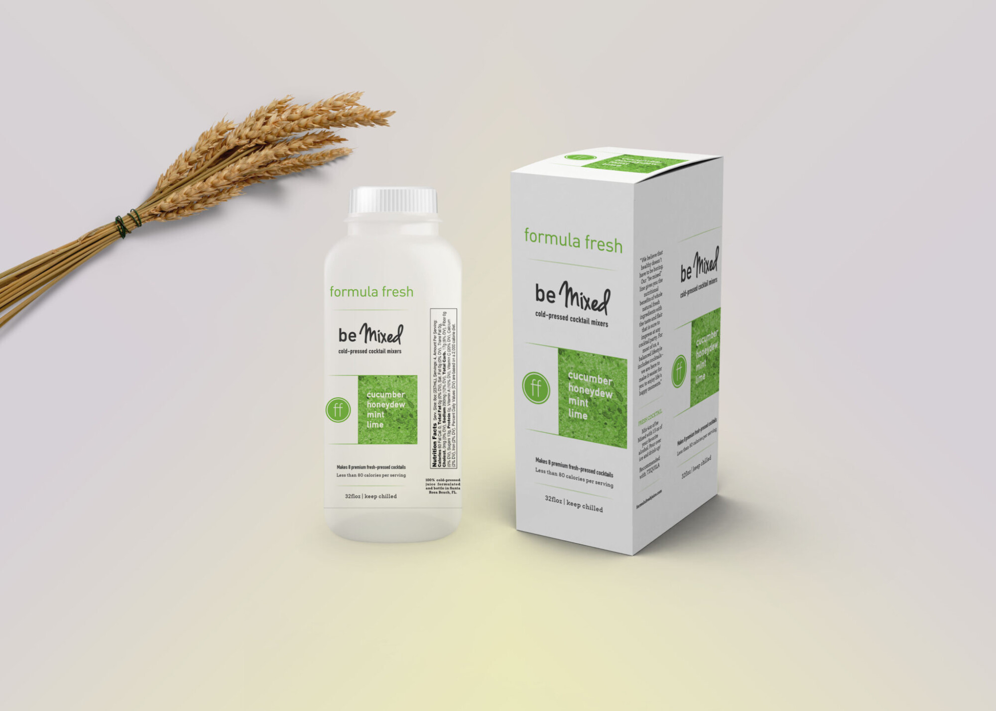 Milk Bottle Packaging Mockup