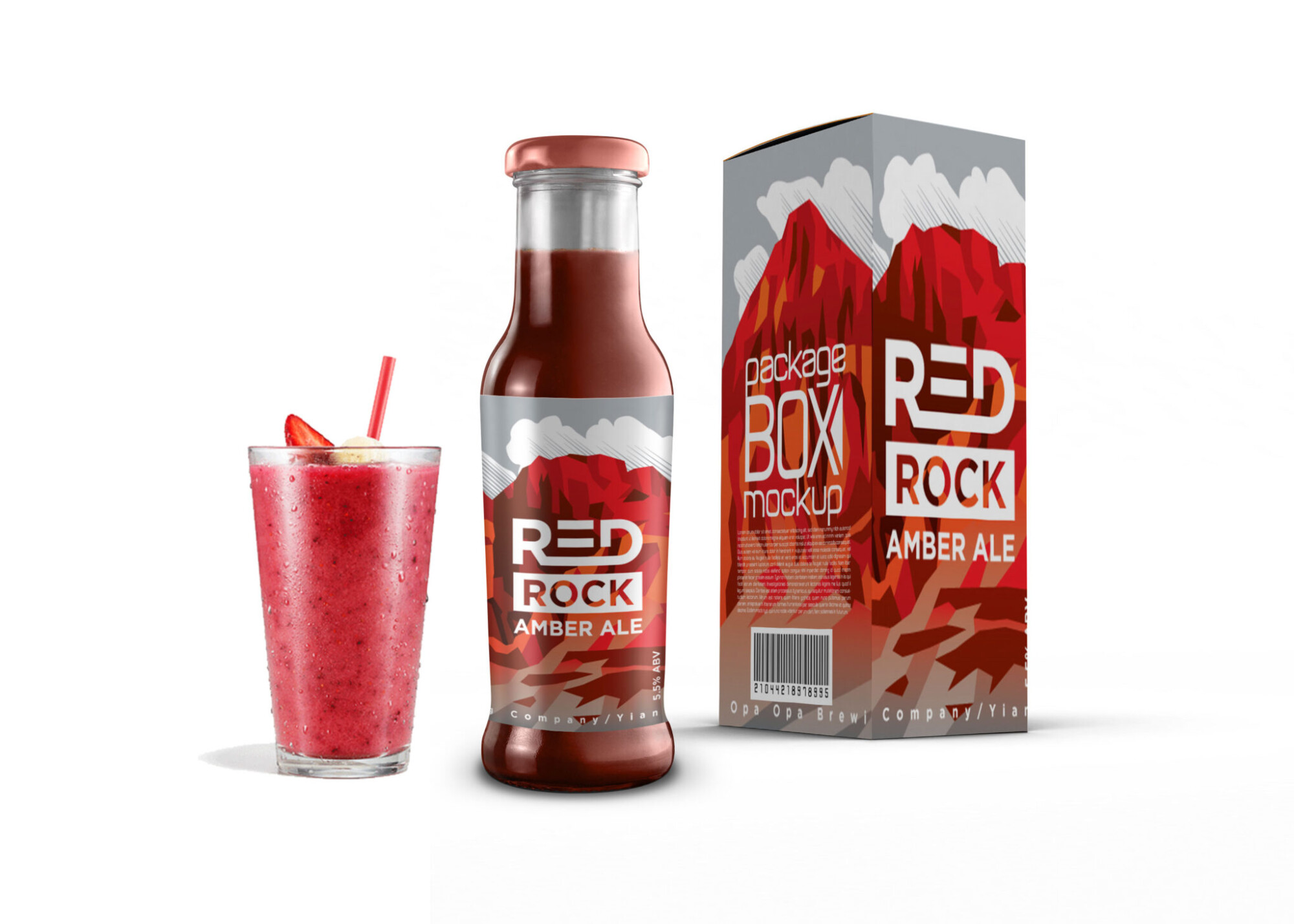 Downloadable BBQ Sauce Bottle Mockup 6 Sauce Bottle Mockup