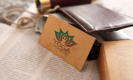 Linen Effect Card Logo Mockup