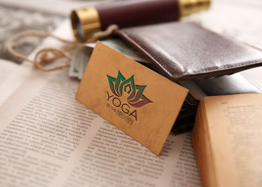 Linen Effect Card Logo Mockup