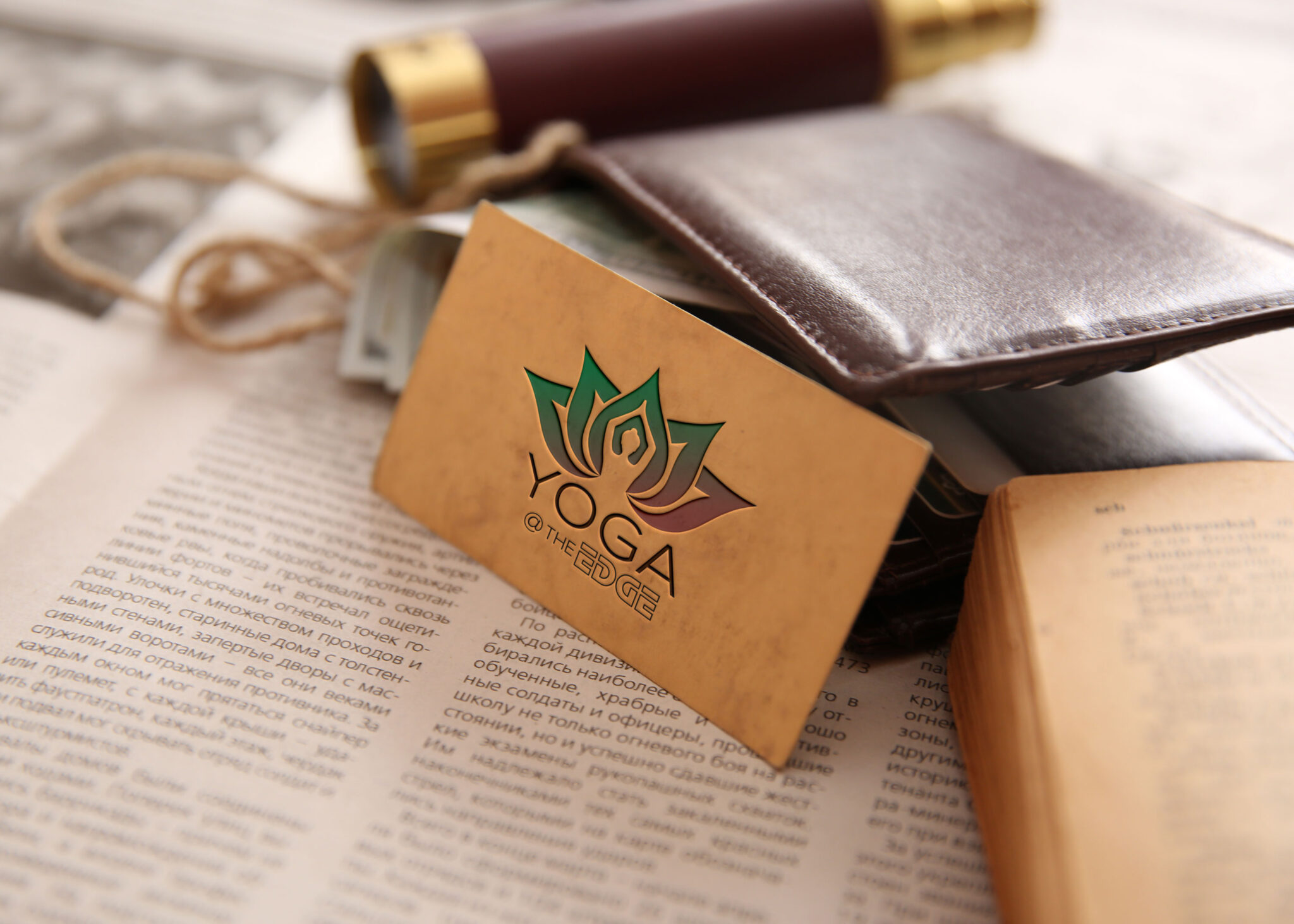 Linen Effect Card Logo Mockup