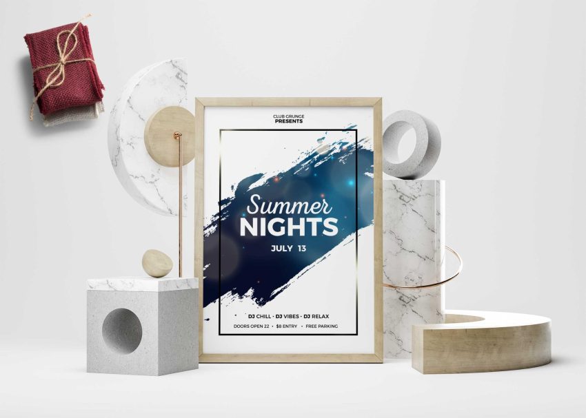 Free PSD Mockups 1 Poster Frame Mockup