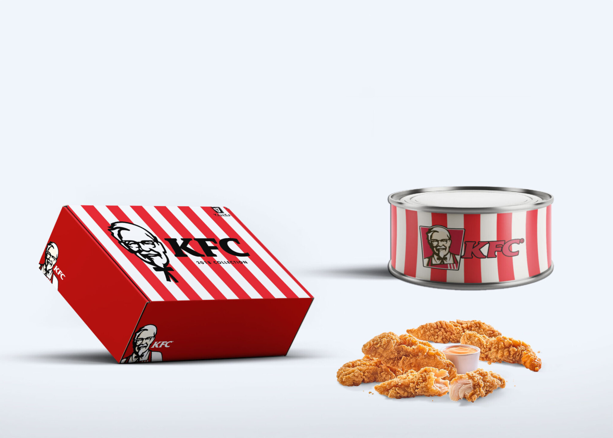 Food Packaging Tin Can Mockup