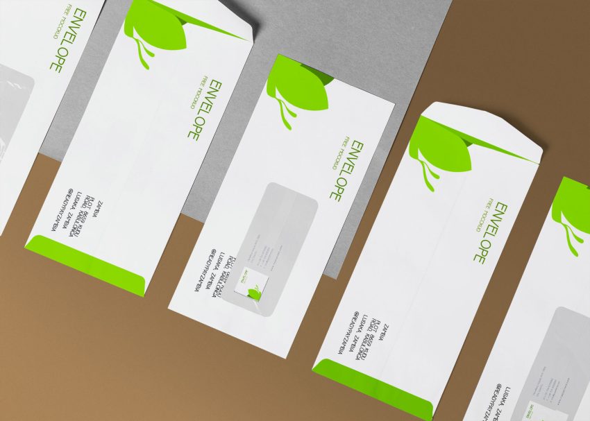 Free PSD Mockups 2 Envelope Design Mockup