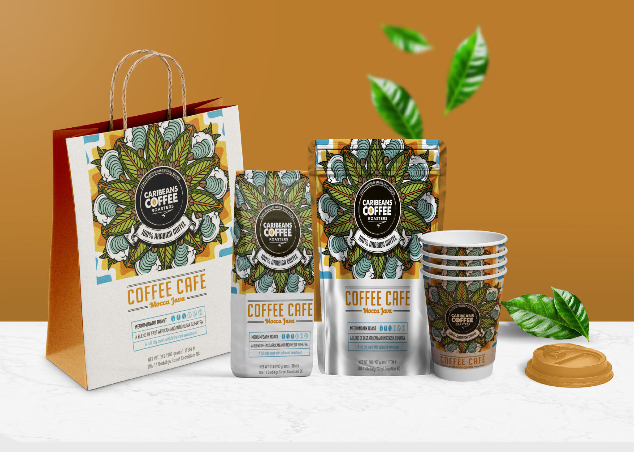 Tea Packaging Branding Mockup