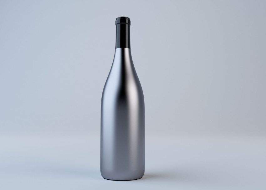 Free PSD Mockups 1 Download Metal Bottle Model