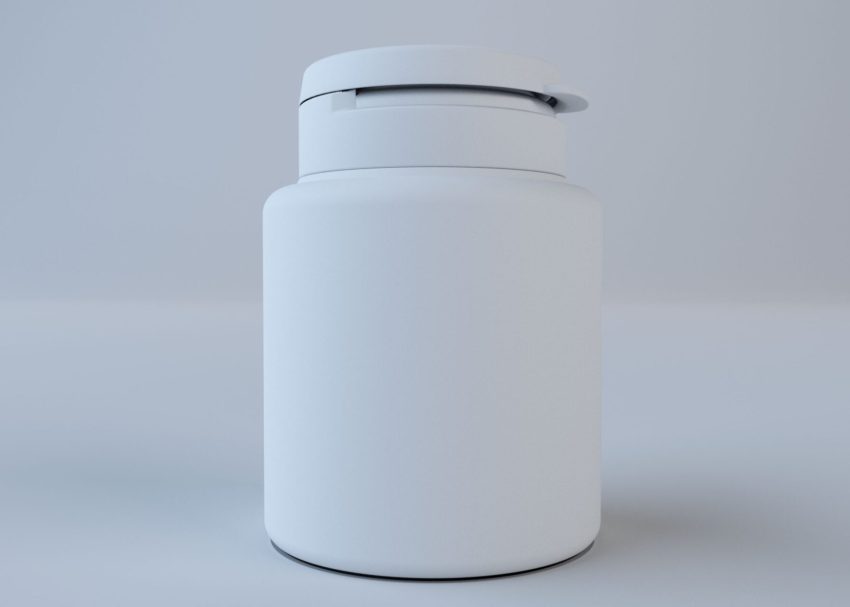 Free PSD Mockups 2 Multi Vitamin Bottle Model
