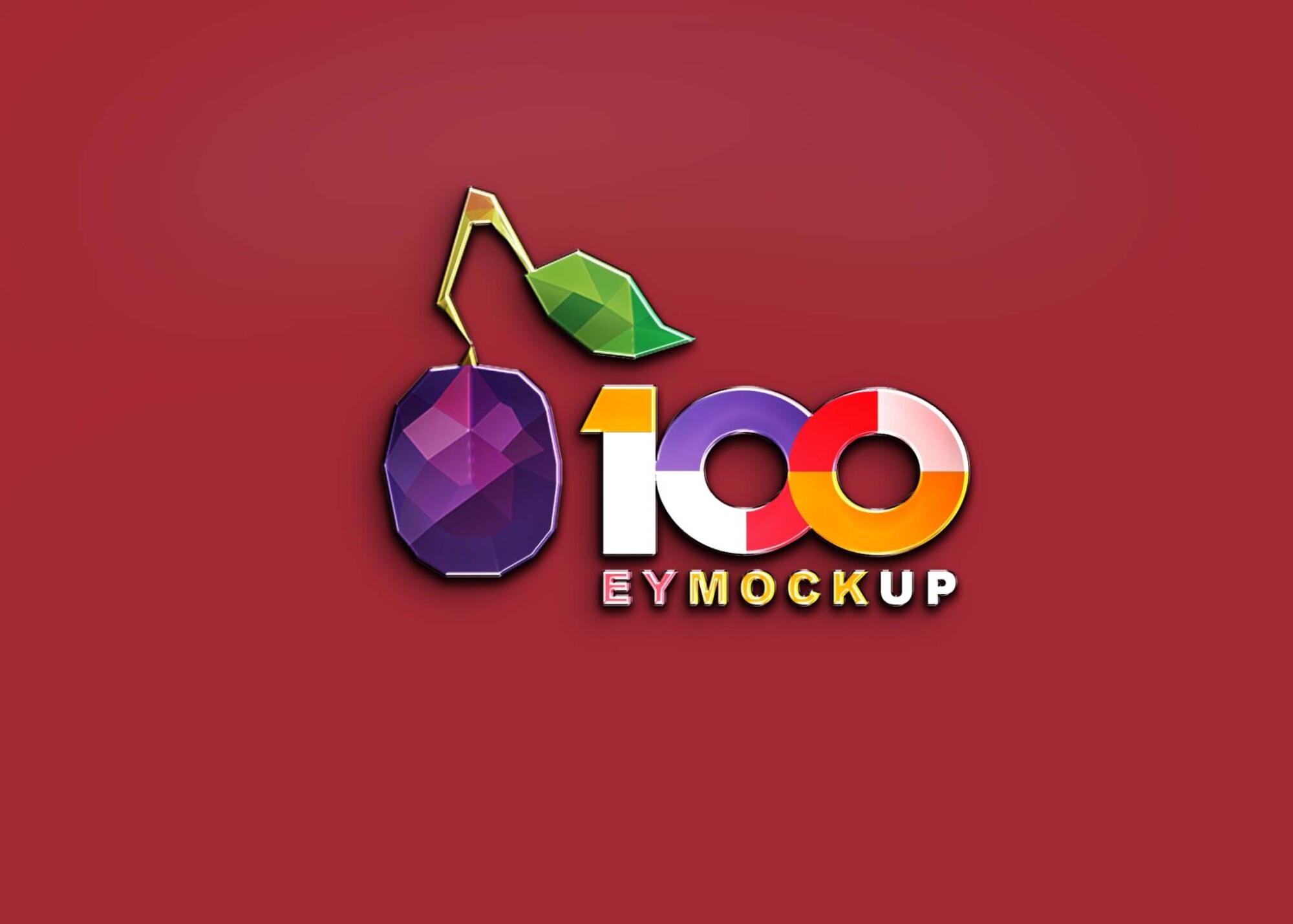 100 3D Logo Mockup