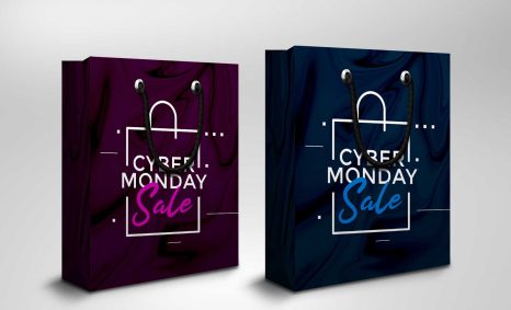 Cyber Monday Sale Bag Mockup