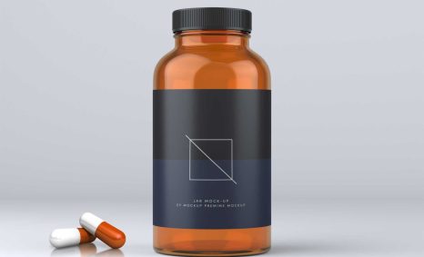 Glass Jar PSD Mockup