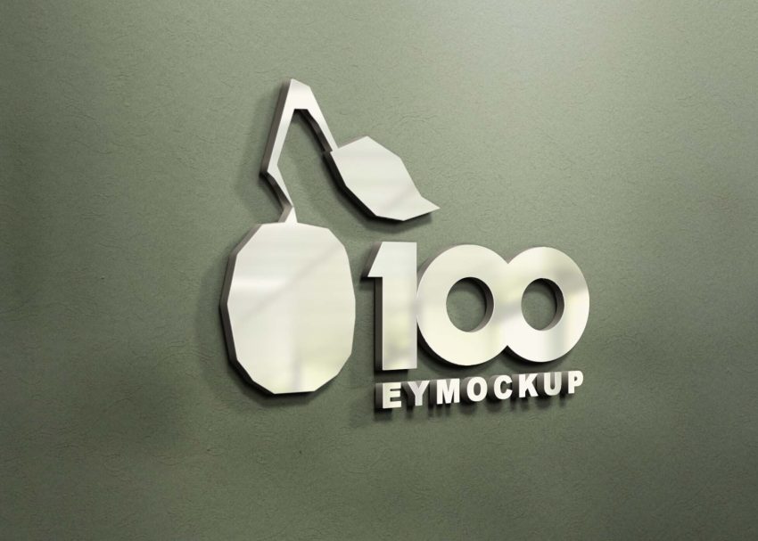 3D Wall Logo Mockup 2020