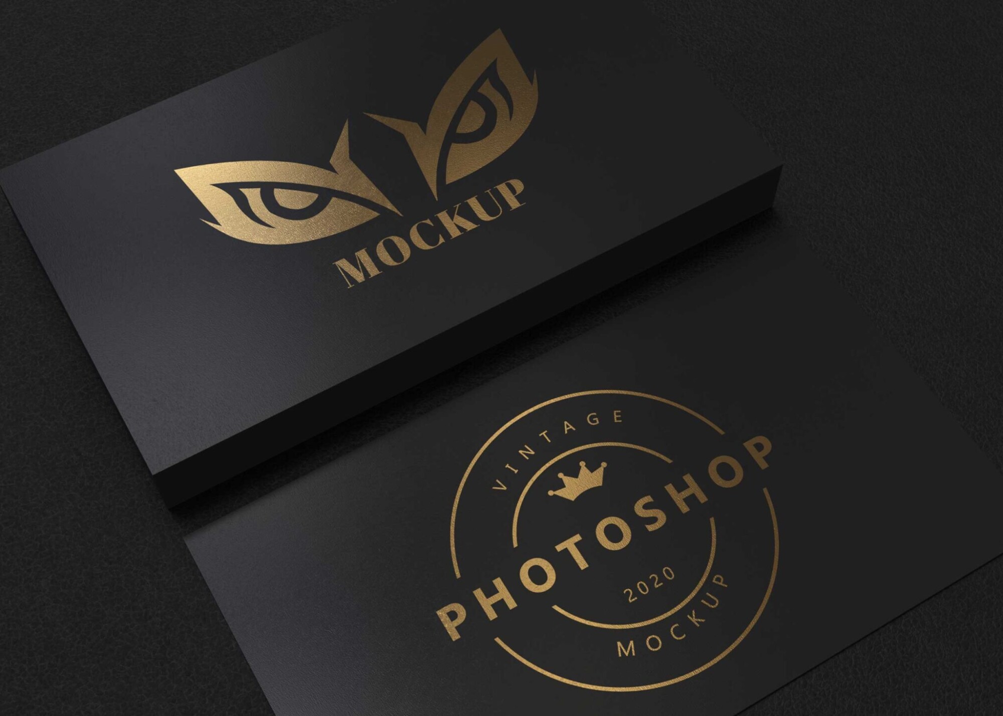 Adele Gold Business Card Mockup