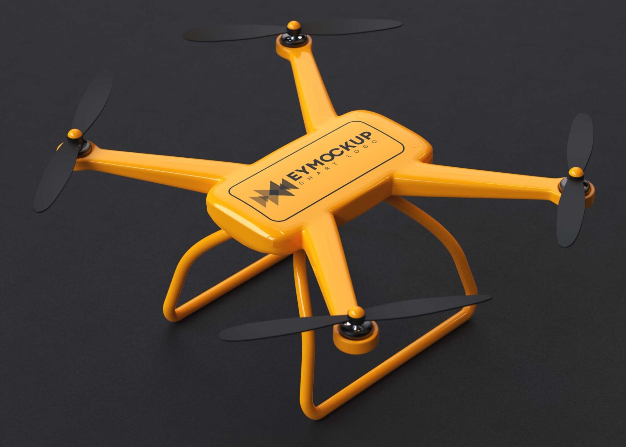 Free Drone Logo Mockup Download 1 Angle Shot Drone Logo Mockup