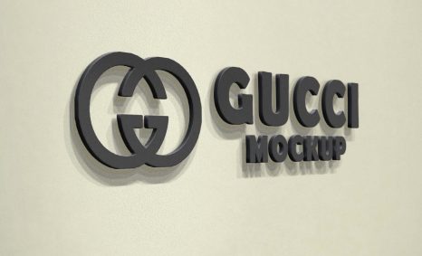 Black 3D Wall Logo Mockup