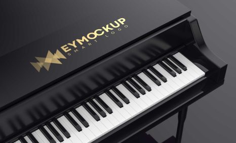 Free Black Piano Logo Mockup Download 14 Black Piano Logo Mockup