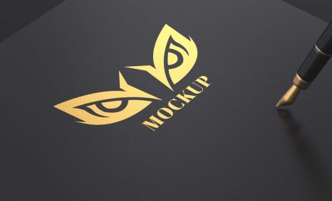 Daishiro Gold Logo Mockup