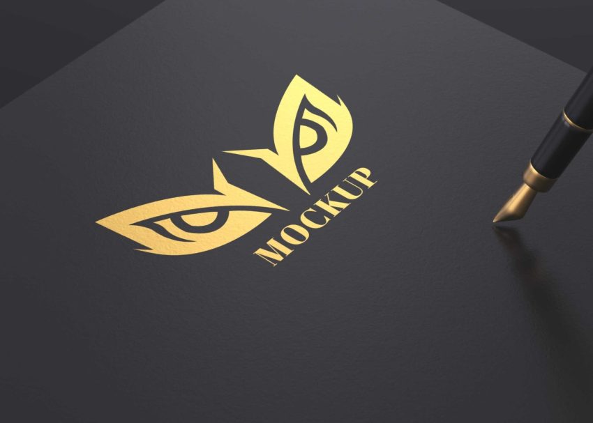 Daishiro Gold Logo Mockup