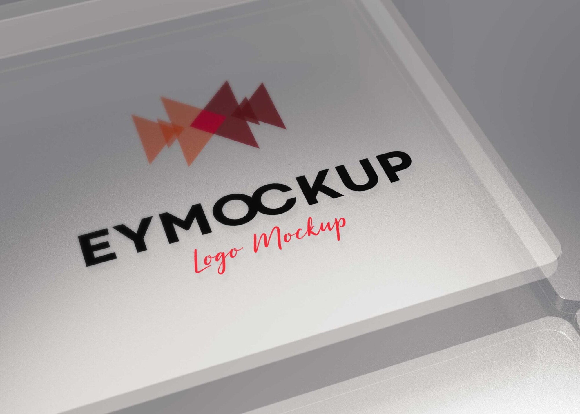Ice Glass Logo Mockup