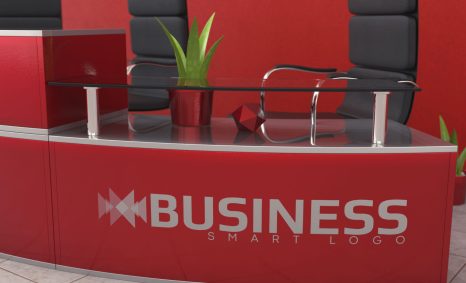 Office Table Logo Mockup