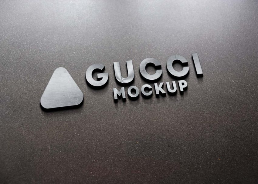 Free PSD Mockups 3 Metallic Best 3D Logo Mockup