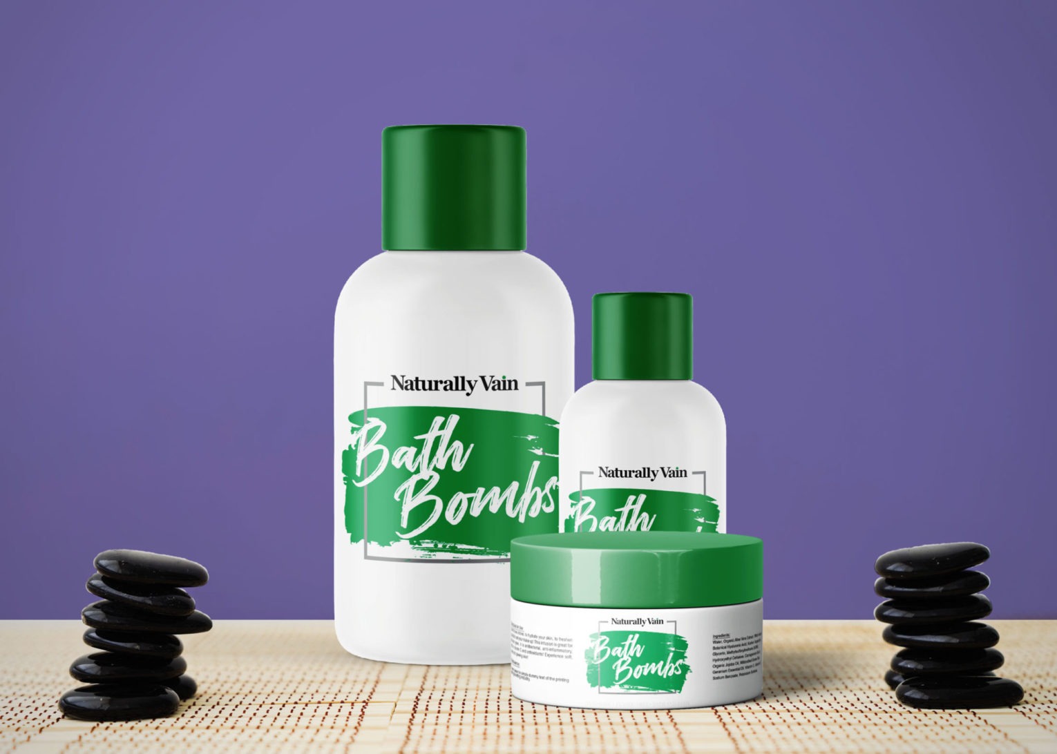 Free Natural Bombs Bottle Mockup Download 5 natural Vain Bath Bombs Bottle Mockup